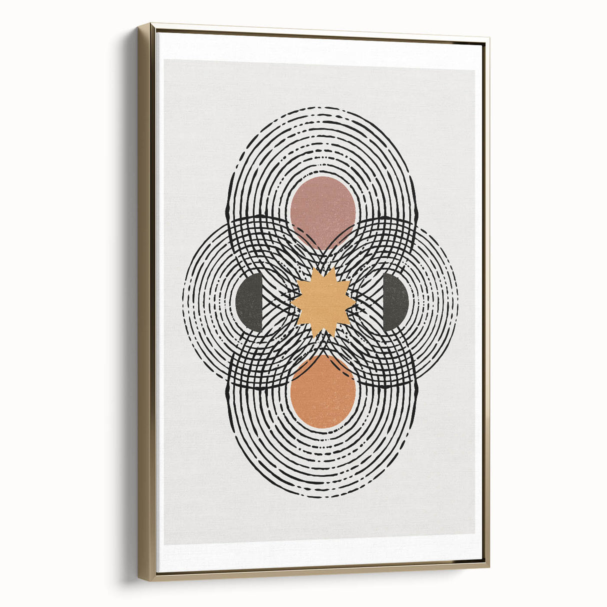 Bohemian Wall Art | Eclectic Boho Decor Canvas | Geometric Abstract Design