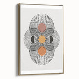 Bohemian Wall Art | Eclectic Boho Decor Canvas | Geometric Abstract Design