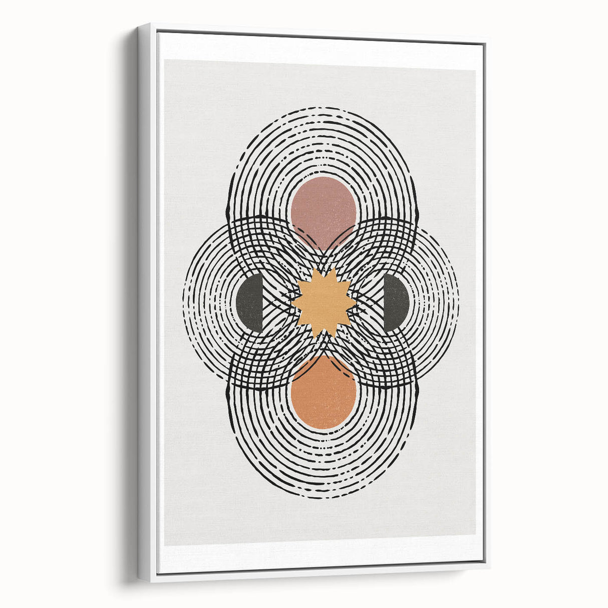 Bohemian Wall Art | Eclectic Boho Decor Canvas | Geometric Abstract Design
