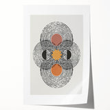 Bohemian Wall Art | Eclectic Boho Decor Canvas | Geometric Abstract Design