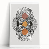 Bohemian Wall Art | Eclectic Boho Decor Canvas | Geometric Abstract Design