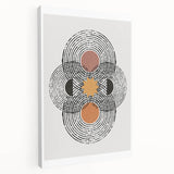 Bohemian Wall Art | Eclectic Boho Decor Canvas | Geometric Abstract Design