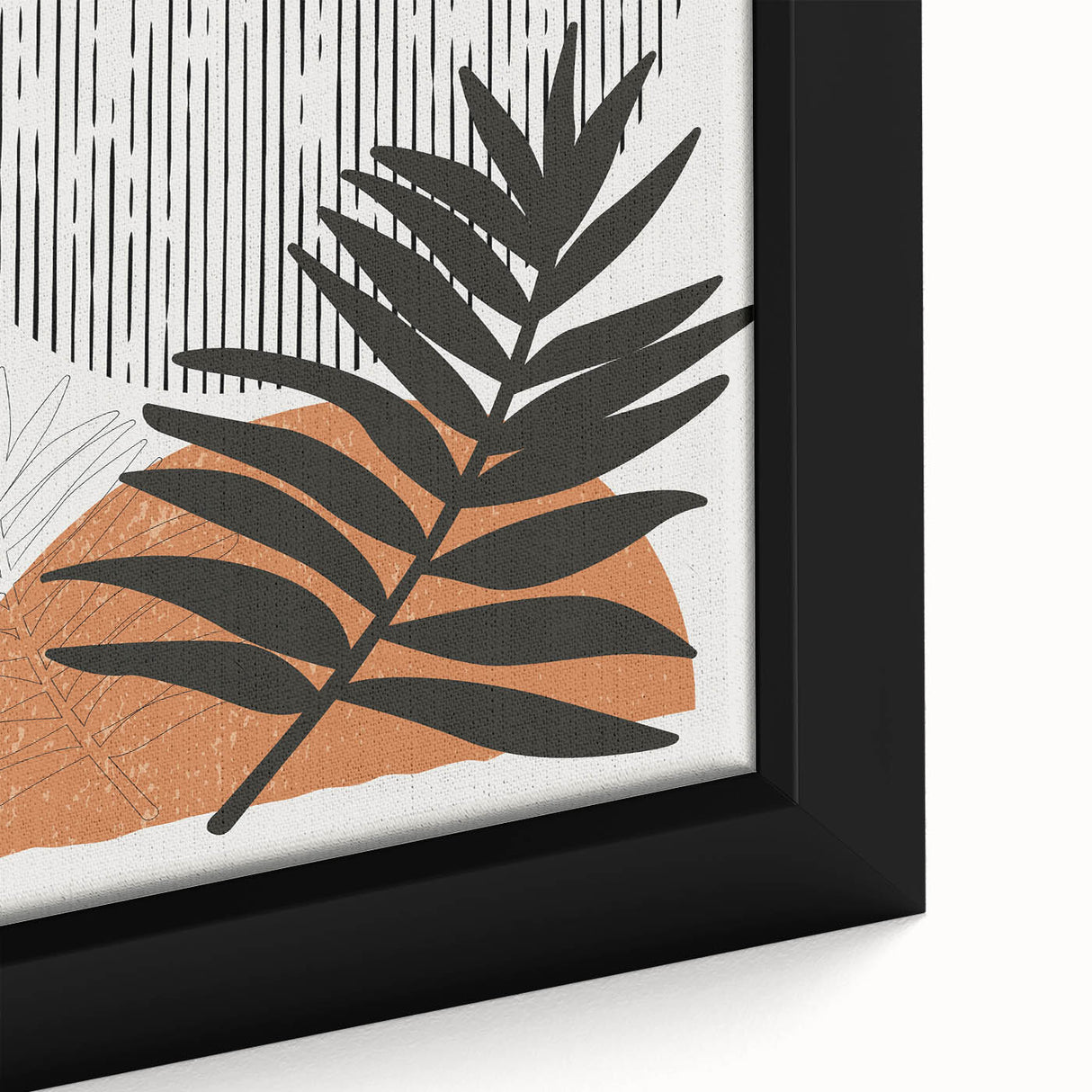 Bohemian Wall Art - Eclectic Palm Leaf Boho Decor Canvas - Chic Art Print
