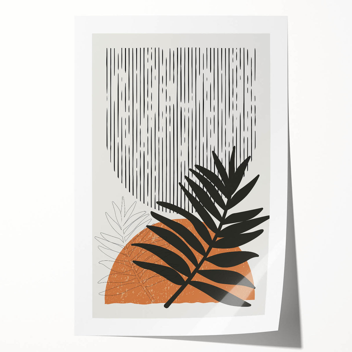 Bohemian Wall Art - Eclectic Palm Leaf Boho Decor Canvas - Chic Art Print