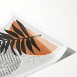 Bohemian Wall Art - Eclectic Palm Leaf Boho Decor Canvas - Chic Art Print