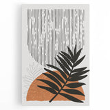 Bohemian Wall Art - Eclectic Palm Leaf Boho Decor Canvas - Chic Art Print