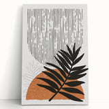 Bohemian Wall Art - Eclectic Palm Leaf Boho Decor Canvas - Chic Art Print