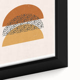 Bohemian Abstract Wall Art – Eclectic Moon and Earthy Tones Canvas Print