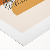 Bohemian Abstract Wall Art – Eclectic Moon and Earthy Tones Canvas Print