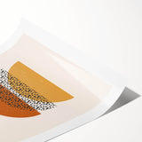 Bohemian Abstract Wall Art – Eclectic Moon and Earthy Tones Canvas Print