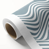 Bohemian Wall Art | Bauhaus 1919 Blue and White Wave Boho Chic Print