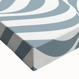 Bohemian Wall Art | Bauhaus 1919 Blue and White Wave Boho Chic Print