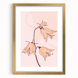 Elegant Floral Boho Wall Art | Artistic Bohemian Decor Canvas | Print