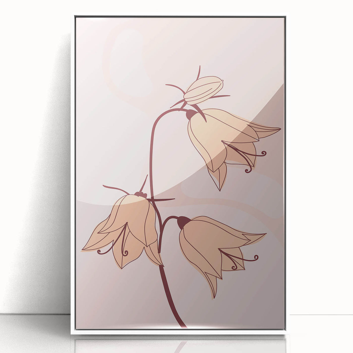 Elegant Floral Boho Wall Art | Artistic Bohemian Decor Canvas | Print