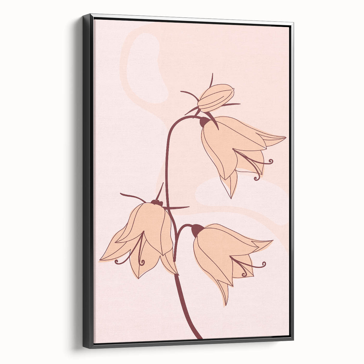 Elegant Floral Boho Wall Art | Artistic Bohemian Decor Canvas | Print