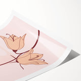 Elegant Floral Boho Wall Art | Artistic Bohemian Decor Canvas | Print