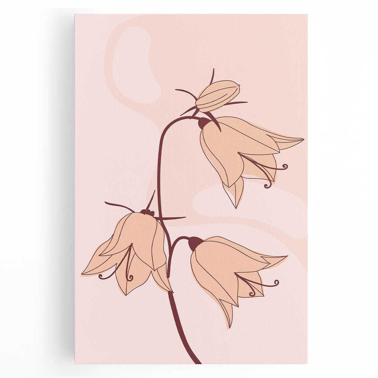 Elegant Floral Boho Wall Art | Artistic Bohemian Decor Canvas | Print