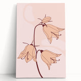 Elegant Floral Boho Wall Art | Artistic Bohemian Decor Canvas | Print