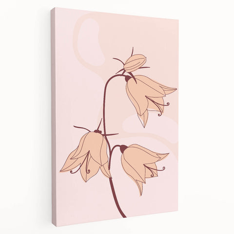 Elegant Floral Boho Wall Art | Artistic Bohemian Decor Canvas | Print