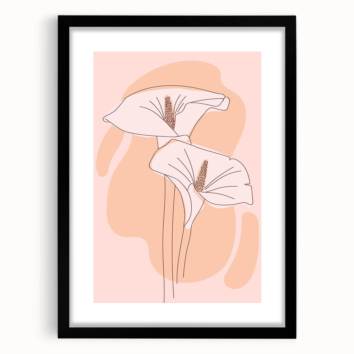 Floral Boho Wall Art | Elegant Bohemian Decor Canvas | Artistic Print