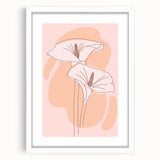 Floral Boho Wall Art | Elegant Bohemian Decor Canvas | Artistic Print