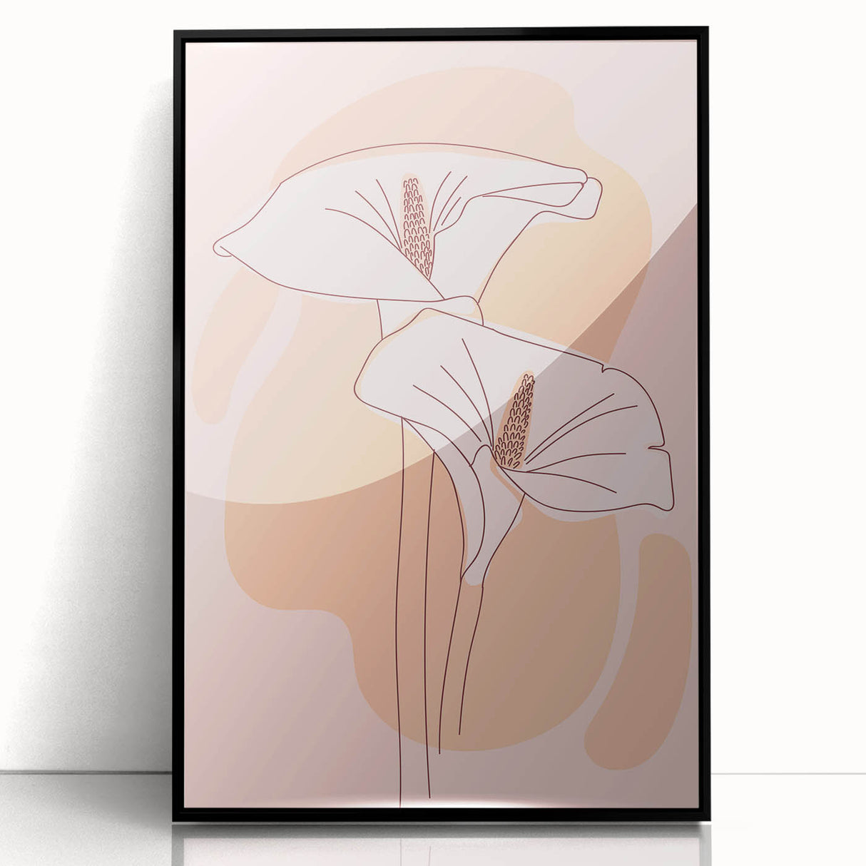 Floral Boho Wall Art | Elegant Bohemian Decor Canvas | Artistic Print