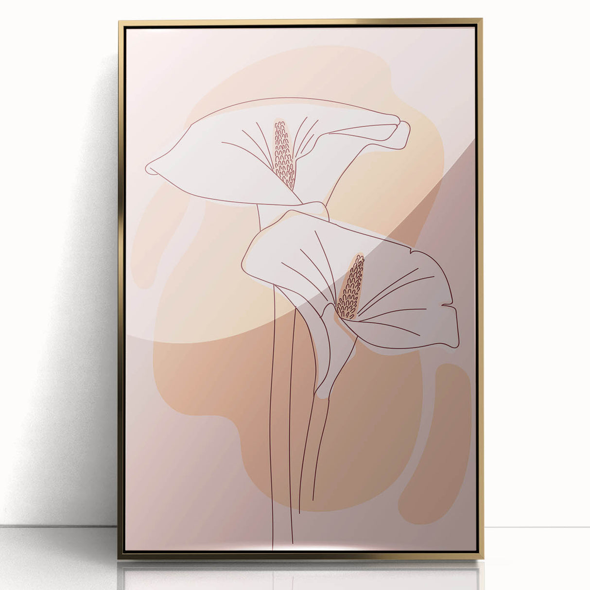 Floral Boho Wall Art | Elegant Bohemian Decor Canvas | Artistic Print
