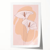 Floral Boho Wall Art | Elegant Bohemian Decor Canvas | Artistic Print