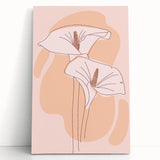 Floral Boho Wall Art | Elegant Bohemian Decor Canvas | Artistic Print