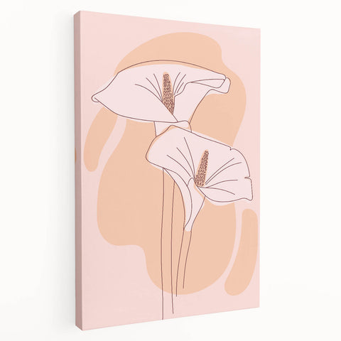 Floral Boho Wall Art | Elegant Bohemian Decor Canvas | Artistic Print