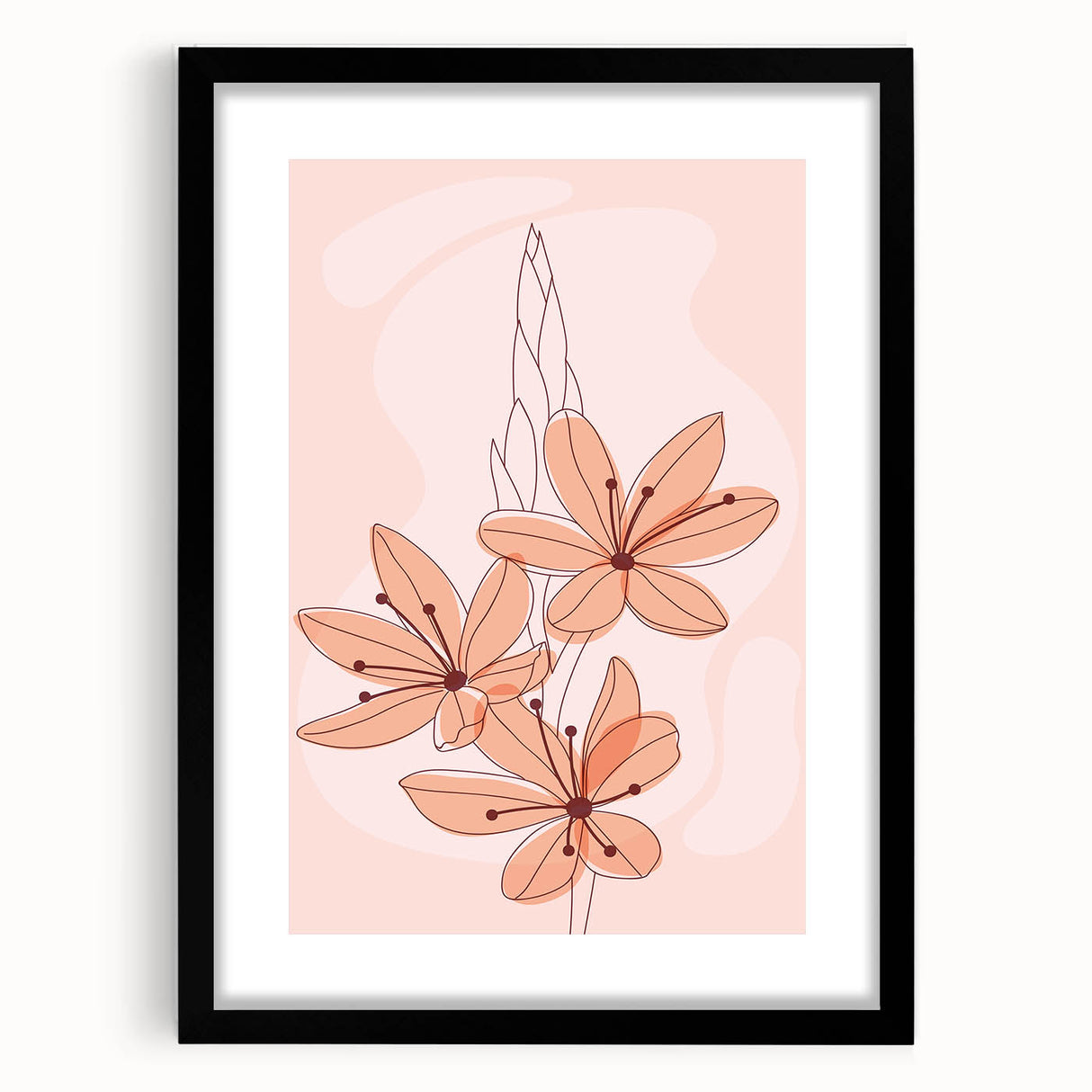 Floral Boho Wall Art | Soft Bohemian Decor Canvas | Artistic Print