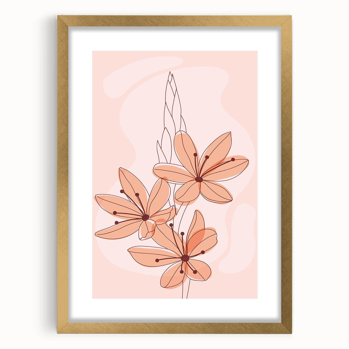 Floral Boho Wall Art | Soft Bohemian Decor Canvas | Artistic Print