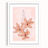 Floral Boho Wall Art | Soft Bohemian Decor Canvas | Artistic Print