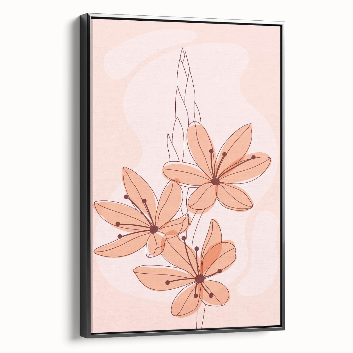 Floral Boho Wall Art | Soft Bohemian Decor Canvas | Artistic Print