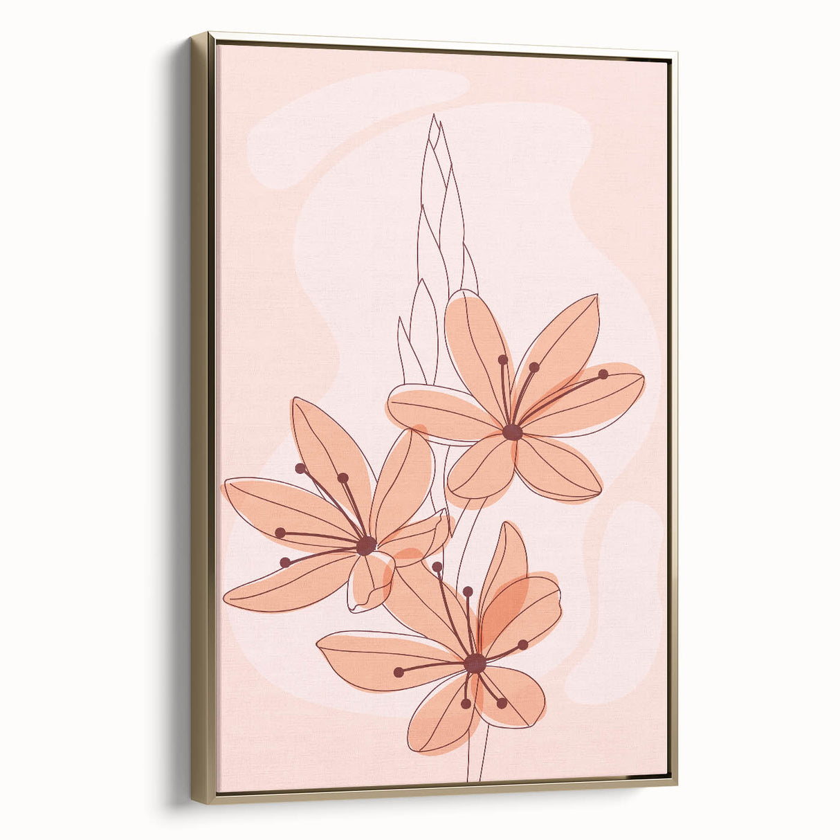 Floral Boho Wall Art | Soft Bohemian Decor Canvas | Artistic Print