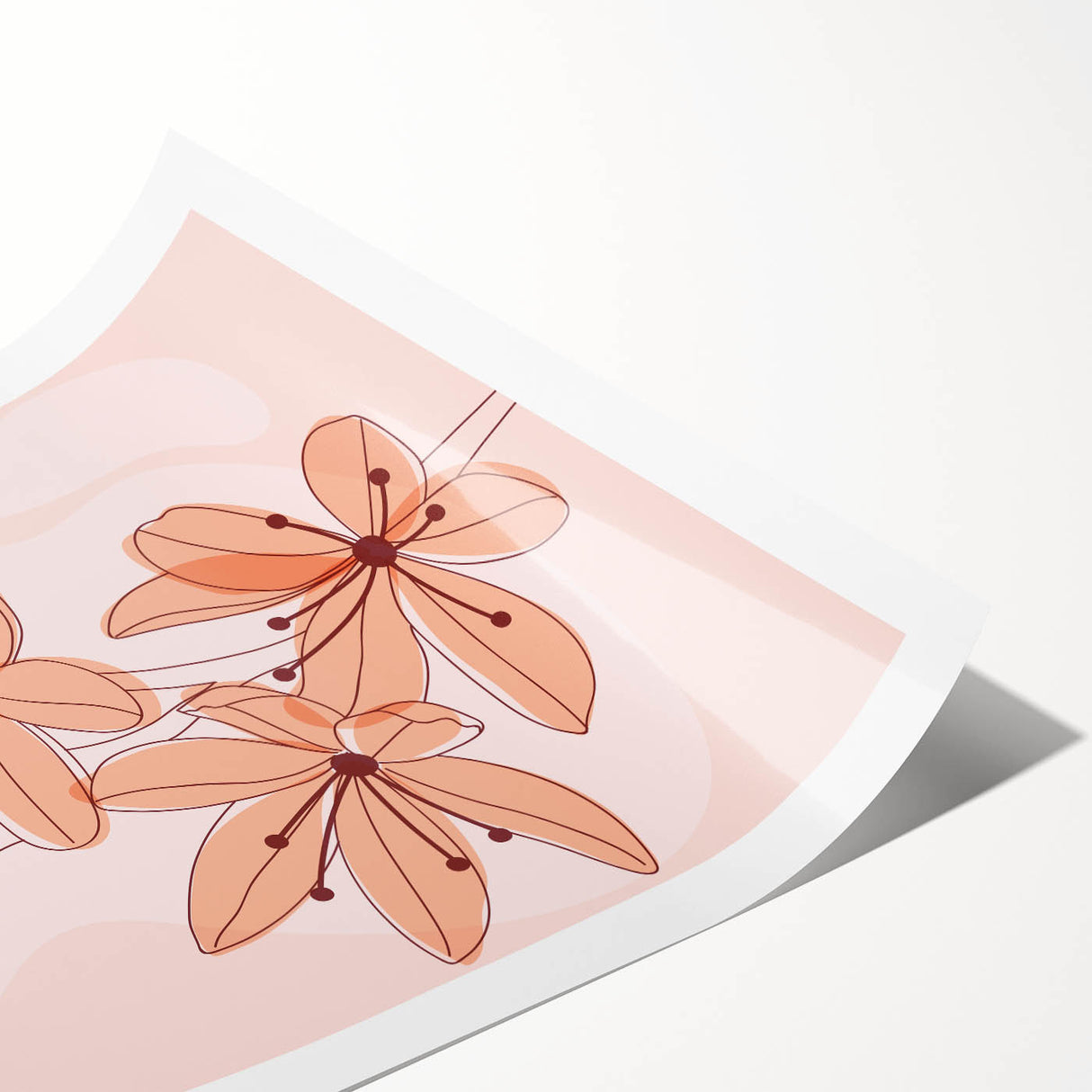Floral Boho Wall Art | Soft Bohemian Decor Canvas | Artistic Print
