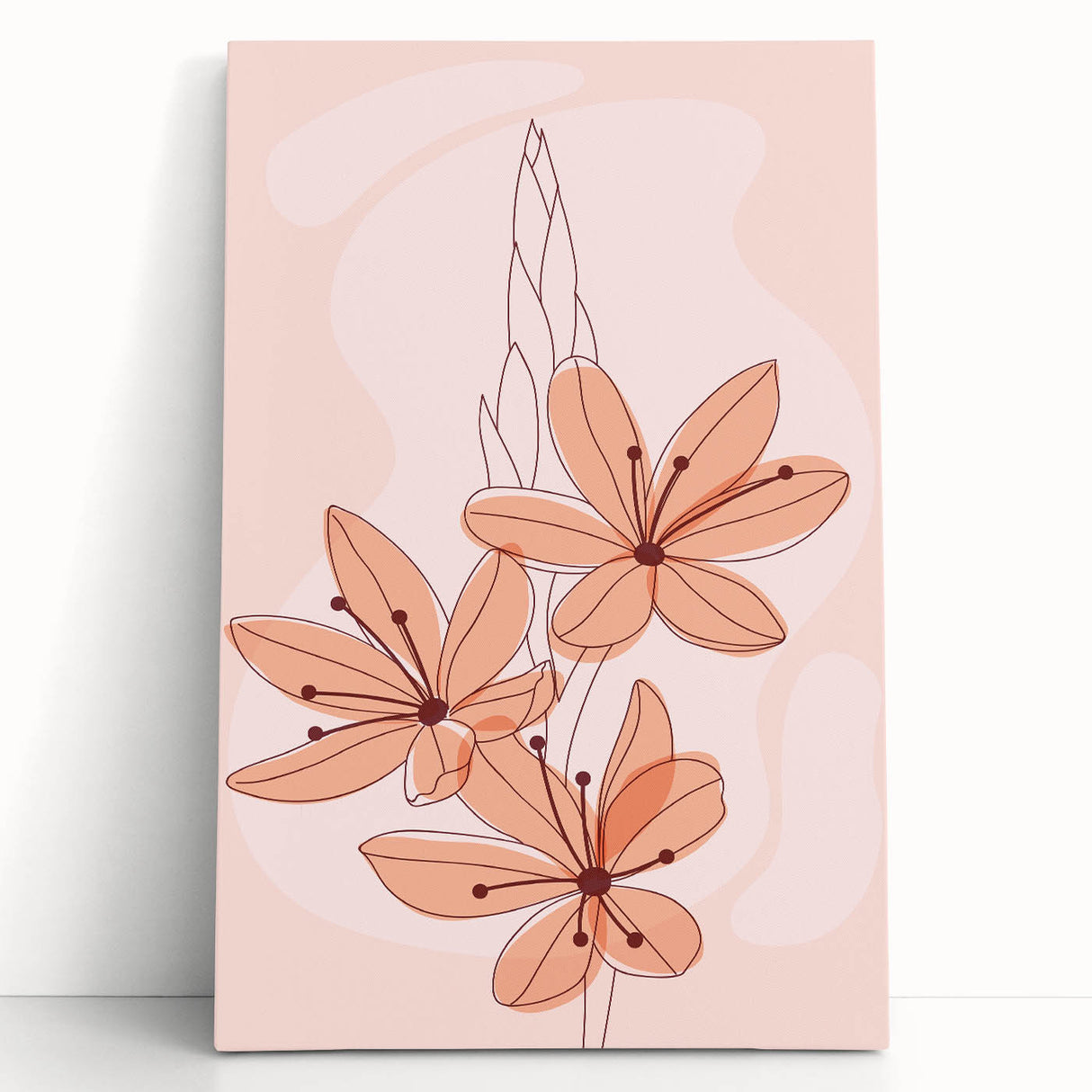 Floral Boho Wall Art | Soft Bohemian Decor Canvas | Artistic Print