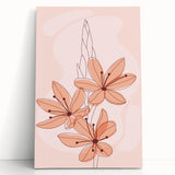 Floral Boho Wall Art | Soft Bohemian Decor Canvas | Artistic Print