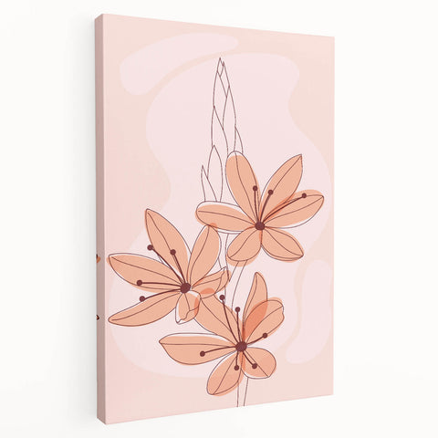 Floral Boho Wall Art | Soft Bohemian Decor Canvas | Artistic Print
