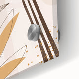 Minimalist Boho Leaf Wall Art | Earthy Bohemian Decor Canvas | Print