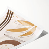 Minimalist Boho Leaf Wall Art | Earthy Bohemian Decor Canvas | Print