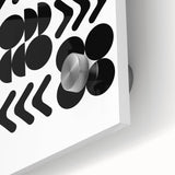 Bohemian Wall Art | Bauhaus Black and White Geometric Boho Chic Print