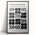 Bohemian Wall Art | Bauhaus Black and White Geometric Boho Chic Print