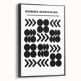 Bohemian Wall Art | Bauhaus Black and White Geometric Boho Chic Print