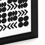 Bohemian Wall Art | Bauhaus Black and White Geometric Boho Chic Print