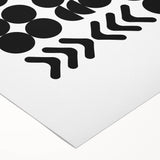 Bohemian Wall Art | Bauhaus Black and White Geometric Boho Chic Print