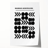 Bohemian Wall Art | Bauhaus Black and White Geometric Boho Chic Print