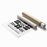 Bohemian Wall Art | Bauhaus Black and White Geometric Boho Chic Print