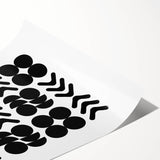 Bohemian Wall Art | Bauhaus Black and White Geometric Boho Chic Print