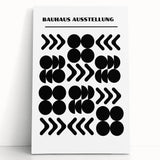 Bohemian Wall Art | Bauhaus Black and White Geometric Boho Chic Print